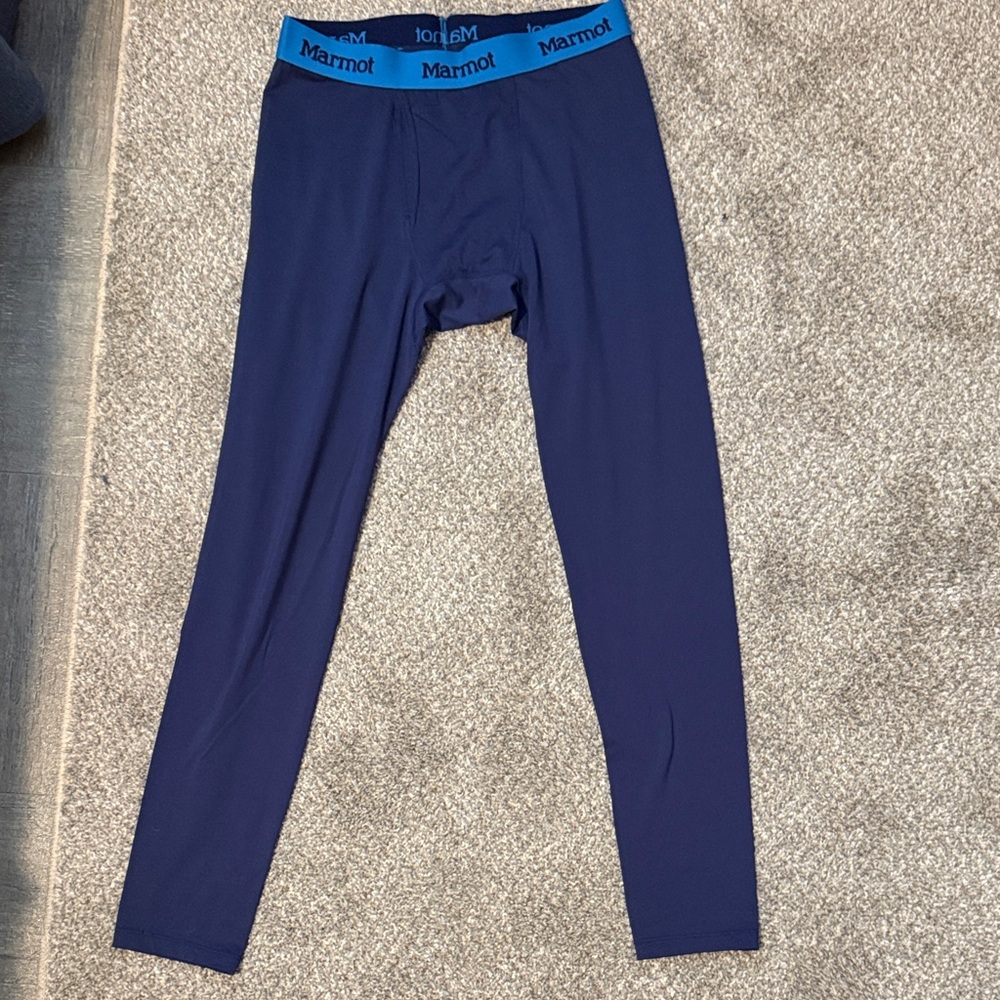 Marmot Dark Blue Leggings with Teal Waistband